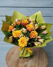 Букет цветов из:  Альстромерии и Розы в Шаран