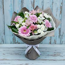 Букет цветов из:  Герберы, Альстромерии и Хризантемы в Шаран