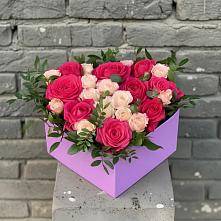 Цветочная композиция из Розы в коробке в Шаран