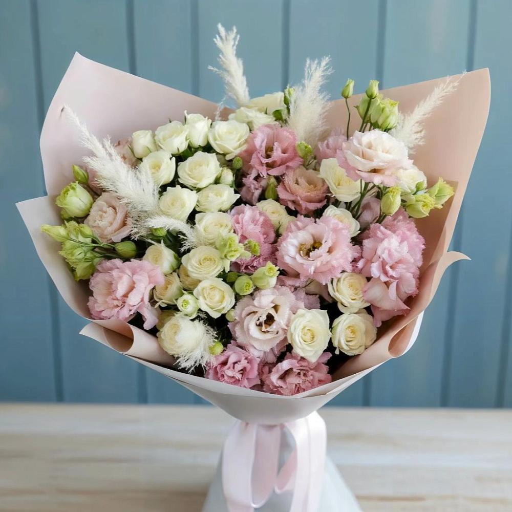 Букет цветов из: Альстромерии и Розы в Шаран