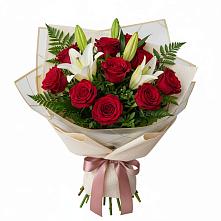 Букет цветов из:  Лилии и Розы в Шаран