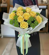 Букет цветов из:  Хризантемы и Розы в Шаран