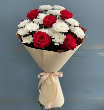 Букет цветов из:  Розы и Хризантемы #REPLACE_PRED# Шаран