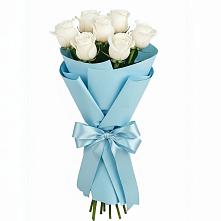 Букет 7 белых роз Проуд в Шаран