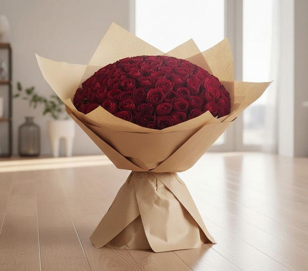 Букет 101 Красная роза в Шаран