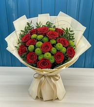 Букет цветов из:  Розы и Хризантемы #REPLACE_PRED# Шаран