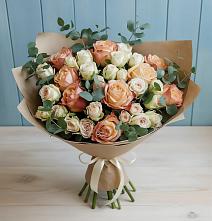 Букет цветов из:  Альстромерии и Розы в Шаран